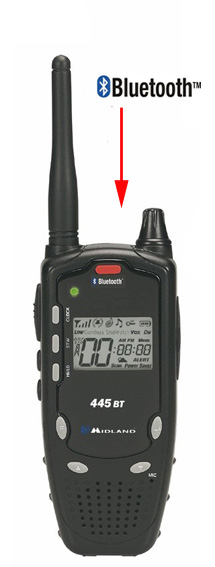 Midland 445 BT PMR radio med Bluetooth